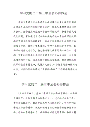 学习2024年党的二十届三中全会心得体会 （10份）_79.docx
