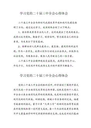 2024年学习党的二十届三中全会个人心得体会 汇编12份.docx