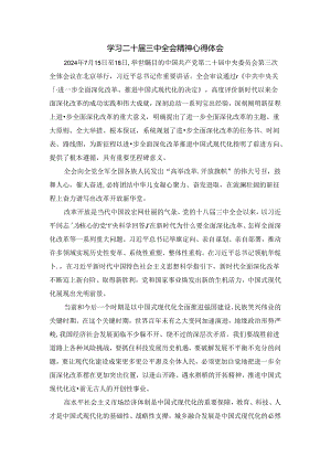 2024年学习二十届三中全会心得感悟.docx