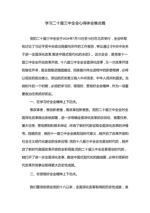 学习二十届三中全会心得体会集合篇.docx