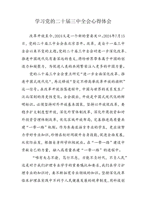 学习2024年党的二十届三中全会心得体会 （11份）_91.docx