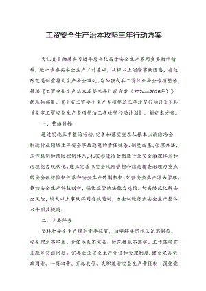 2024年乡镇开展工贸安全生产治本攻坚三年行动实施方案 （6份）.docx
