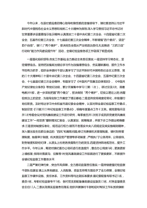 镇上半年纪检监察工作综述.docx