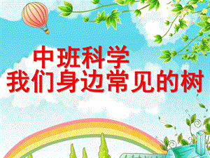 中班科学《我们身边常见的树》PPT课件教案我们身边常见的树.pptx