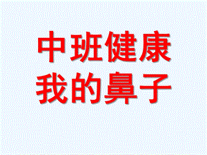 中班健康《我的鼻子》PPT课件中班健康我的鼻子.pptx