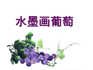 中班水墨画《葡萄》PPT课件教案水墨画葡萄.pptx