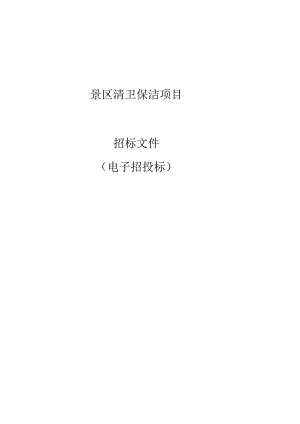 景区清卫保洁项目招标文件.docx