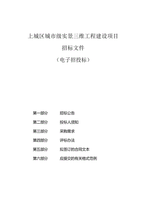 城市级实景三维工程建设项目招标文件 .docx
