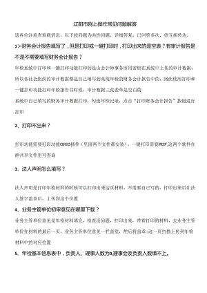 辽阳市网上操作常见问题解答.docx
