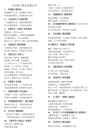 五年级下册必背古诗.docx
