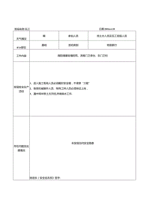 瓦工班组日安全活动记录.docx
