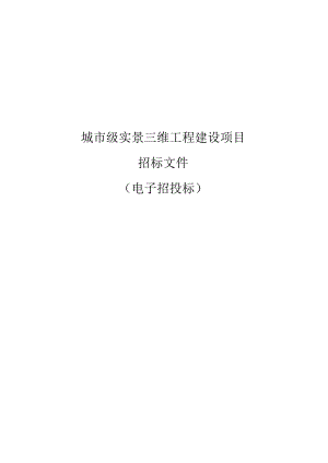 城市级实景三维工程建设项目招标文件.docx