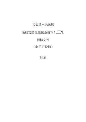北仑区人民医院采购宫腔镜摄像系统项目招标文件.docx