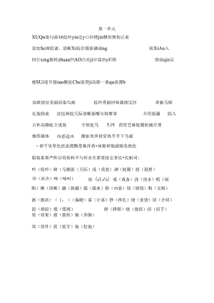 五年级下册复习资料.docx
