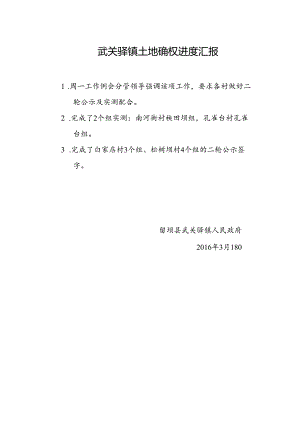 武关驿镇土地确权进度汇报3.18.docx