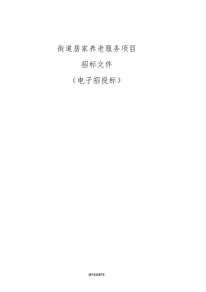 街道居家养老服务项目招标文件.docx