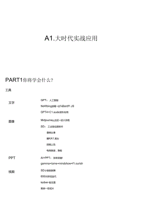 2024AI人工智能应用课程10：AI生实战应用.docx