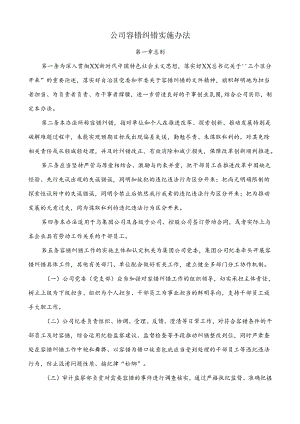 公司容错纠错实施办法.docx