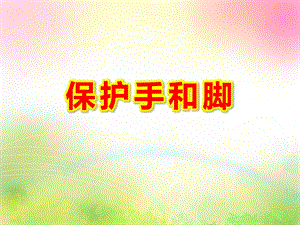 保护手和脚PPT课件教案图片认识保护小手和小脚.pptx
