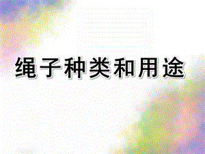 大班科学《绳子种类和用途》PPT课件教案绳子种类和用途.pptx