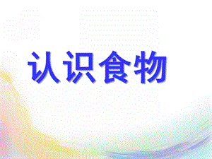 幼儿园亲子班《认识食物》PPT课件认识食物(幼儿园_亲子班适用.pptx