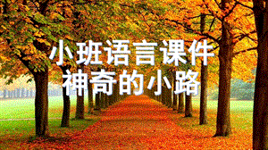 小班语言《神奇的小路》PPT课件教案小班语言课件：神奇的小路.pptx
