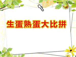 生蛋熟蛋大比拼PPT课件教案图片生蛋熟蛋大比拼.pptx