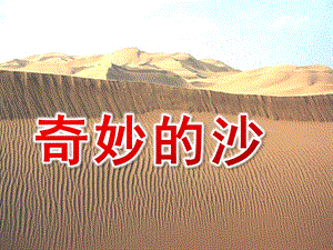 中班科学《奇妙的沙》PPT课件教案奇妙的沙.ppt