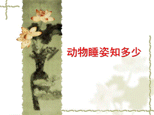 中班科学《动物睡姿知多少》PPT课件中班-动物睡姿知多少.ppt