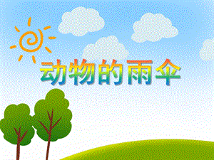 中班语言说课稿《动物的雨伞》PPT课件中班语言说课稿《动物的雨伞》PPT课件.ppt