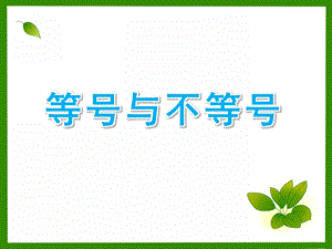 中班数学《等号与不等号》PPT课件教案等号与不等号.ppt