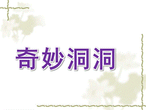 中班主题《奇妙洞洞》PPT课件奇妙洞洞课件.ppt