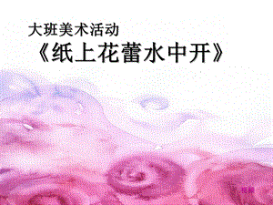 大班美术《纸上花蕾水中开》PPT课件教案大班美术《纸上花蕾水中开》微课件.ppt