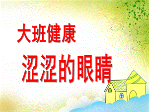 大班健康《涩涩的眼睛》PPT课件大班健康--涩涩的眼睛.ppt