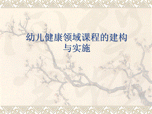 幼儿健康领域课程的建构与实施PPT课件幼儿健康领域课程的建构与实施PPT课件.ppt