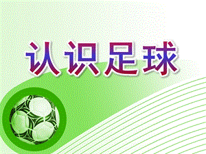 大班体育《认识足球》PPT课件教案认识足球.ppt