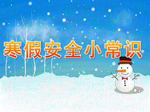 中班安全教育《寒假安全小常识》PPT课件教案PPT课件.ppt
