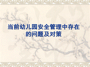 幼儿园安全管理中存在PPT课件当前幼儿园安全管理中存在[PPT].ppt