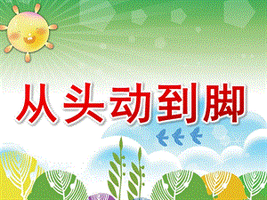 小班语言《从头动到脚》PPT课件教案小班语言《从头动到脚》课件.ppt