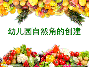 幼儿园自然角的创建PPT课件幼儿园自然角的创建.ppt