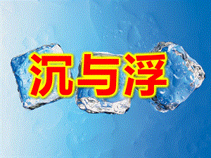 沉与浮PPT课件教案图片大班科学《-沉与浮》课件.ppt