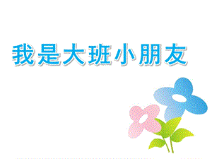 大班语言《我是大班小朋友》PPT课件教案大班-语言我是大班小朋友.ppt