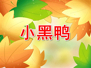 大班语言《小黑鸭》PPT课件教案小黑鸭.ppt