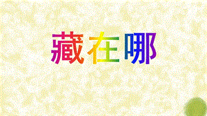 小班语言《藏在哪》PPT课件小班语言《藏在哪》PPT课件.ppt