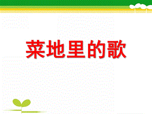 大班音乐《菜地里的歌》PPT课件教案菜地里的歌.pptx