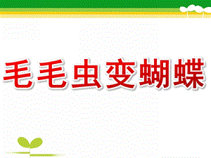 幼儿园活动《毛毛虫变蝴蝶》PPT课件教案毛毛虫变蝴蝶课件.ppt