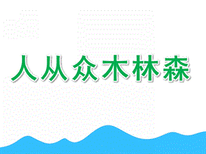 幼儿园识字《人从众木林森》PPT课件ppt课件.ppt