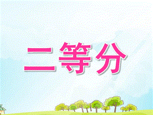 大班数学活动《二等分》PPT课件教案大班数学课件.pptx