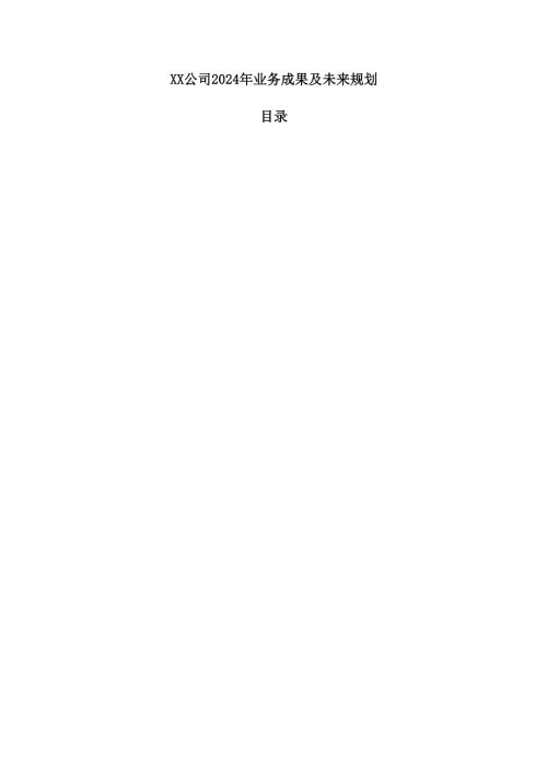 XX公司2024年业务成果及未来规划.docx