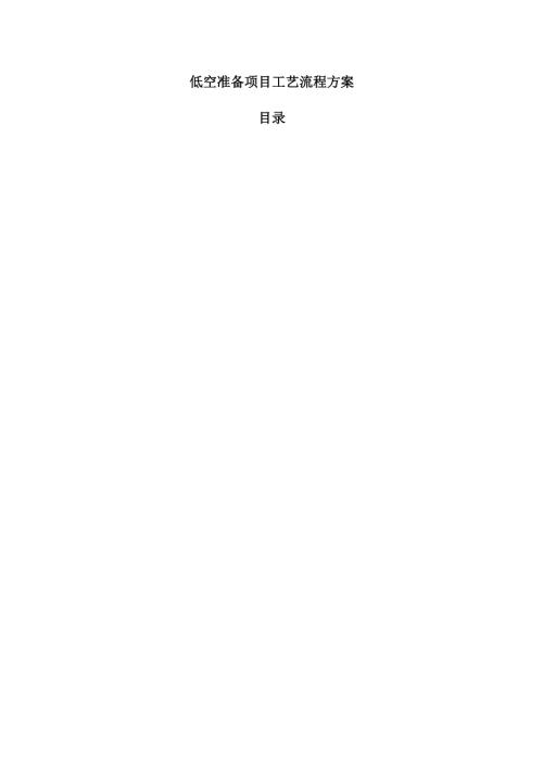 低空准备项目工艺流程方案.docx